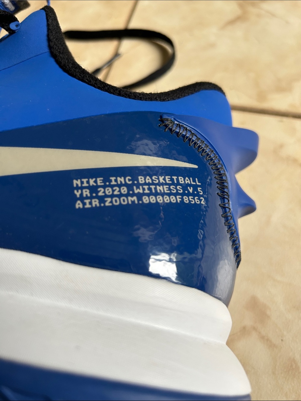 Nike Black and Blue Athletic Sneaker Interior - Picture 2 of 5